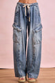 Baggy Barrel Jeans With Cargo Pockets