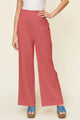 Texture Smocked Waist Wide Leg Pants