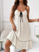 Tiered Ruffled Lounge Dress with Contrast Trim