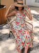 Floral Print Spaghetti Strap Midi Dress