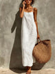 Sleeveless Linen Casual Maxi Dress