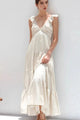 Ruffled V-Neck Tiered Dress