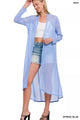 Mesh Open Front Cardigan