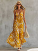 Printed Spaghetti Strap Maxi Dress