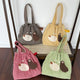 Gingham Drawstring Handbag
