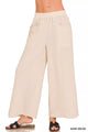 Woven Airflow Elastic Waistband Pants