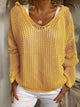 Openwork Long Sleeve Hooded Knit Cover Up