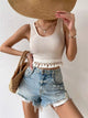 Tassel Hem Textured Tank