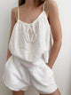 Tie Front Relaxed Fit Cami and Shorts Set