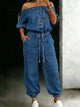Off Shoulder Jumpsuit with Pockets